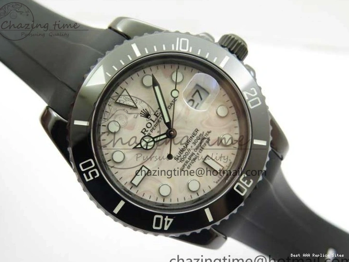 Best AAA Replica Sites Dial SA Strap Edition 2470 Cream Black 40mm 5GF Neat Rubber on Submariner Black Best Ceramic 1221